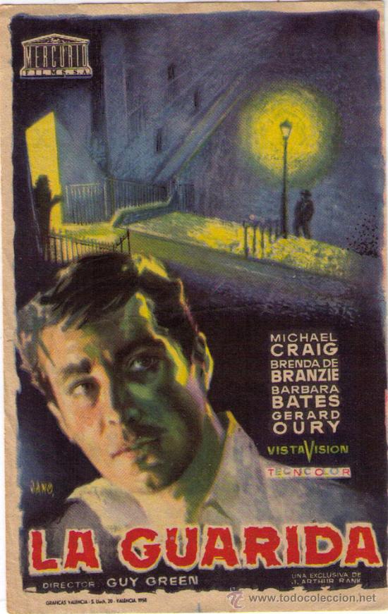 Cine: PROGRAMA DE CINE - LA GUARIDA - MICHAEL CRAIG - A&Ntilde;O 1.956 - SIN PUBLICIDAD
