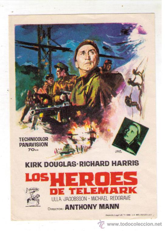 Cine: PROGRAMA DE CINE - LOS HEROES DE TELEMARK - KIRK DOUGLAS - A&Ntilde;O 1.965 - Foto 1