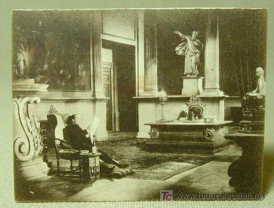 Cine: LA CORTESANA, RARO PROGRAMA CINE MUDO, FOTOTIPIA, 9 X 7 cm, 1920s, CON PAUL WEGENER