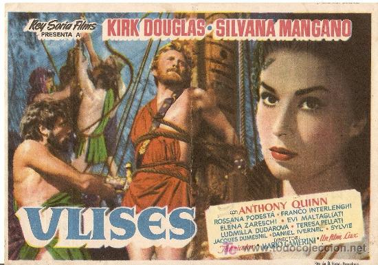 Kino: ULISES - KIRK DOUGLAS, SILVANA MANGANO, ANTHONY QUINN - CINES BOHEMIO Y GALILEO