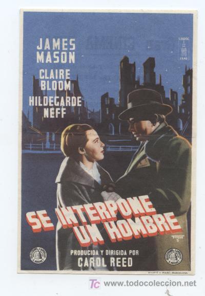 Kino: SE INTERPONE UN HOMBRE. CON JAMES MASON Y CLAIRE BLOOM. 1954