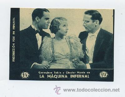 Cine: PROGRAMA DE CINE-TARJETA:LA MAQUINA INFERNAL (PC-686) - Foto 1