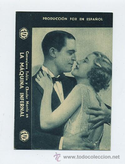 Cine: PROGRAMA DE CINE-TARJETA:LA MAQUINA INFERNAL (PC-687) - Foto 1
