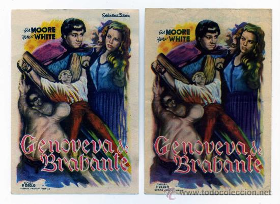 Flyers Publicitaires de Films Anciens: GENOVEVA DE BRABANTE, con Gar Moore.