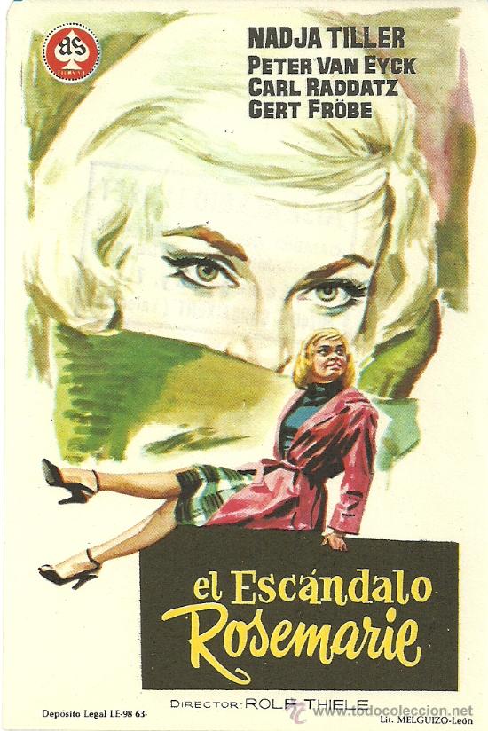 Foglietti di film di film antichi di cinema: EL ESCANDALO ROSEMARIE SP