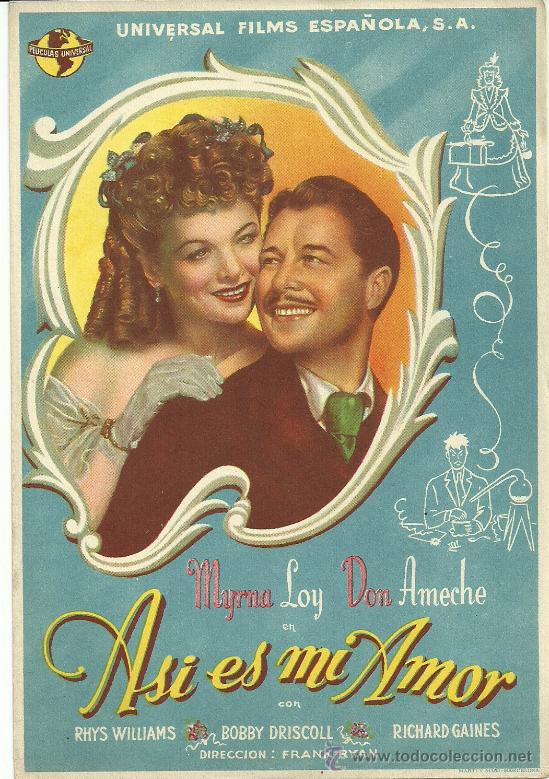 Foglietti di film di film antichi di cinema: ASI ES MI AMOR SP