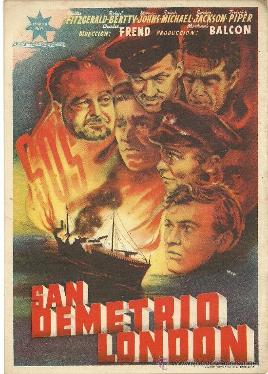 Foglietti di film di film antichi di cinema: SAN DEMETRIO LONDON SP