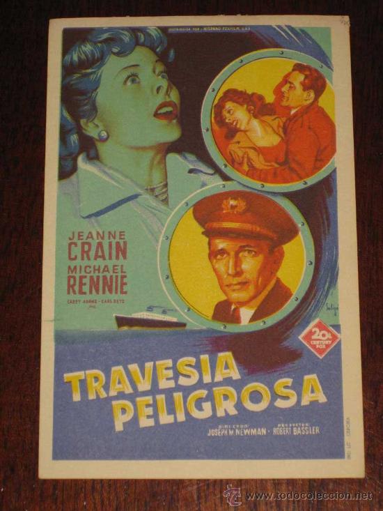 Cine: TRAVESIA PEIGROSA - ANTIGUO FOLLETO O PROGRAMA DE CINE ILUSTRADO POR SOLIGO.