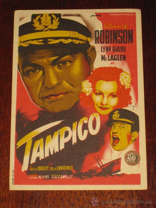 Cine: TAMPICO - ANTIGUO PROGRAMA DE CINE O FOLLETO DE MANO - ILUSTRADO POR SOLIGO - REVERSO CON PUBLICIDAD