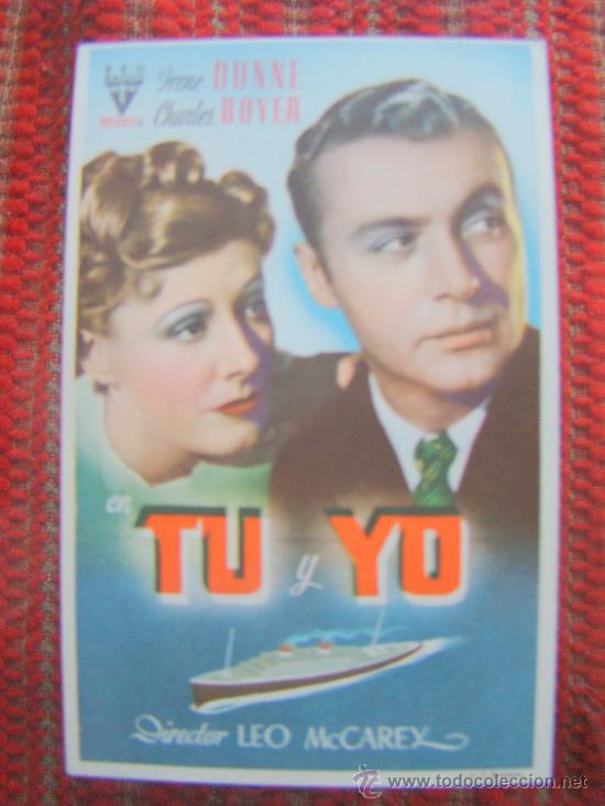 Cine: TU Y YO. IRENE DUNNE, CHARLES BOYER. S/P.  !  IMPECABLE  ! - Foto 1