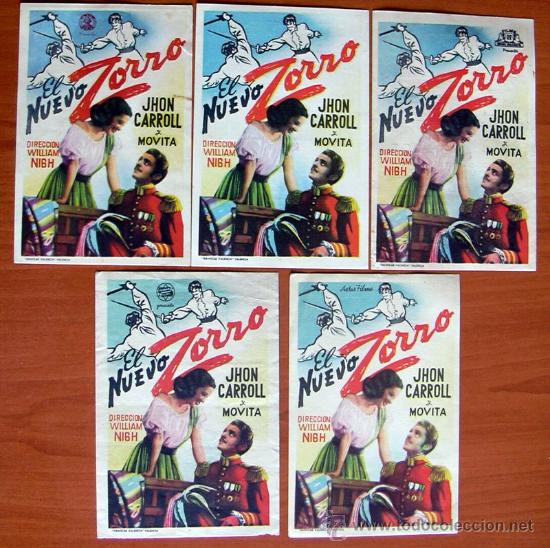 Cinema: El nuevo zorro - 5 programas con diferente distribuidora - Con publicidad