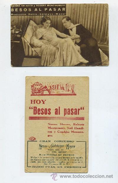 Cine: PROGRAMA DE CINE-TARJETA-BESOS AL PASAR (PC-758) - Foto 1