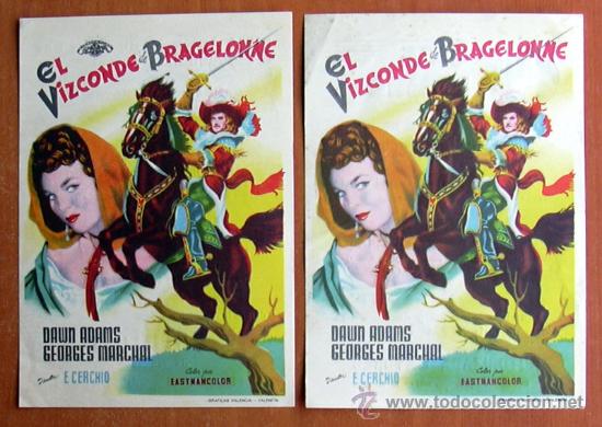 Cinema: El vizconde de Bragelonne - 2 programas con diferente distribuidora - Con publicidad