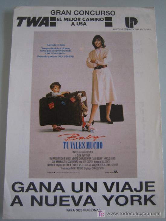 Kino: Folleto de mano concurso - baby tu vales mucho - diane keaton
