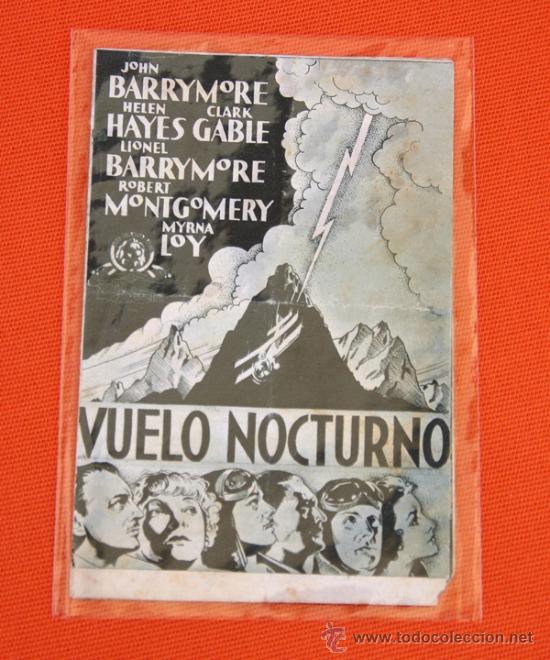 Cine: VUELO NOCTURNO, PROGRAMA DOBLE METRO. CLARK GABLE - Foto 1
