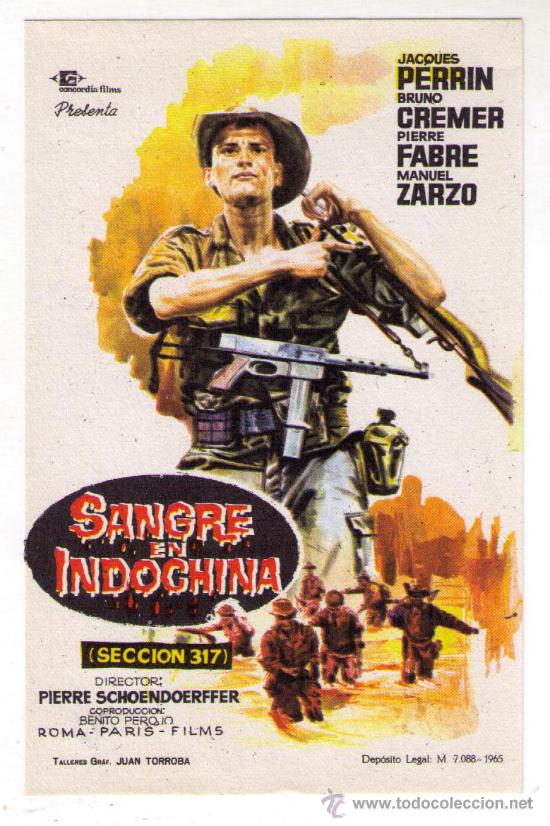Cine: PROGRAMA DE CINE - SANGRE EN INDOCHINA - JACQUES PERRIN - A&Ntilde;O 1.965 - Foto 1
