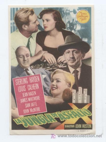 Kino: LA JUNGLA DE ASFALTO DE JONH HUSTON. SIN PUBLICIDAD.