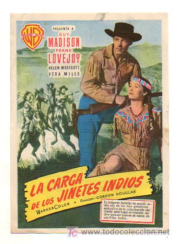 Cine: LA CARGA DE LOS JINETES INDIOS. 1955. - Foto 1