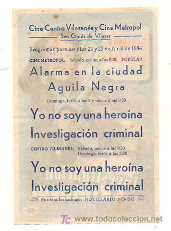 Cine: INVESTIGACI&Oacute;N CRIMINAL. 1954. - Foto 2