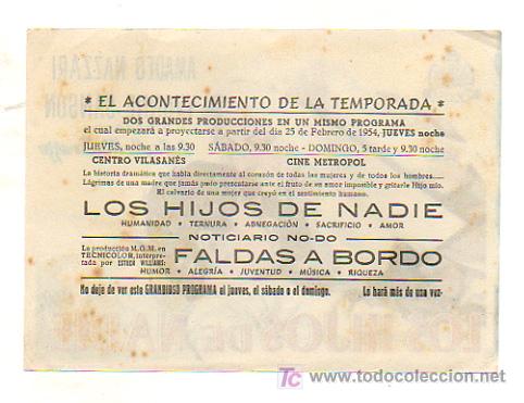 Cine: LOS HIJOS DE NADIE. 1954. - Foto 2