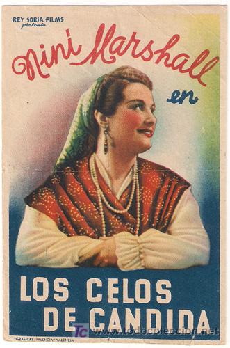 Cine: PR3 LOS CELOS DE CANDIDA PROGRAMA SENCILLO REY SORIA NINI MARSHALL raro - Foto 1