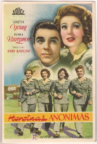 Cine: PR3 HEROINAS ANONIMAS PROGRAMA SENCILLO EDICI LORETTA YOUNG - Foto 1