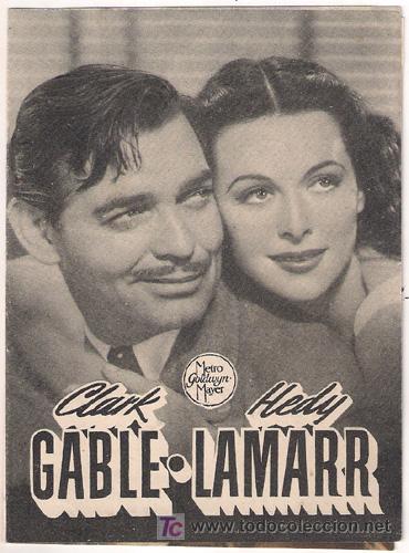 Cine: PR3 CAMARADA X PROGRAMA DOBLE MGM CLARK GABLE HEDY LAMARR - Foto 1
