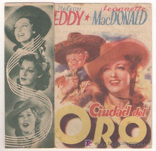 Cine: PR3 CIUDAD DEL ORO PROGRAMA DOBLE MGM JEANETTE MACDONALD NELSON EDDY - Foto 1
