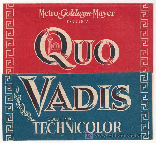 Cine: PR3 QUO VADIS PROGRAMA DOBLE MGM ROBERT TAYLOR DEBORAH KERR - Foto 1