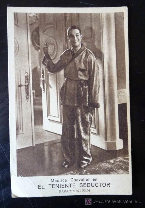 Foglietti di film di film antichi di cinema: TARJETA DE CINE, PROGRAMA, EL TENIENTE SEDUCTOR, MAURICE CHEVALIER, MIRIAM HOPKINS, PARAMOUNT FILM,