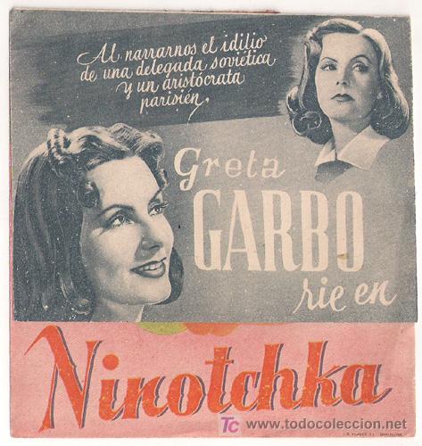 Cine: PR5 NINOTCHKA PROGRAMA DOBLE MGM GRETA GARBO MELVYN DOUGLAS - Foto 1