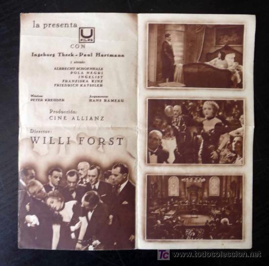 Cine: PROGRAMA DE CINE, MAZURCA, UFILMS, INGEBORG THEEK, PAUL HARTMANN, 1936 - Foto 8