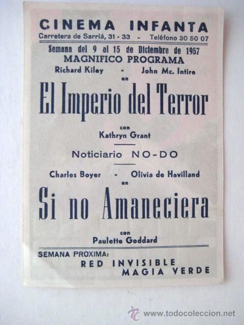 Cine: PROGRAMA DE MANO.. - EL IMPERIO DEL TERROR -  ENVIO GRATIS&iexcl;&iexcl;&iexcl; - Foto 2