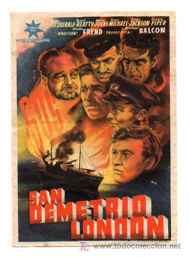 Kino: SAN DEMETRIO LONDON. CINE CENTRO VILASAN&Eacute;S. 1945.