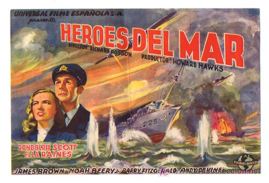 Cine: HEROES DEL MAR. CINE METROPOLI. 1945. - Foto 1