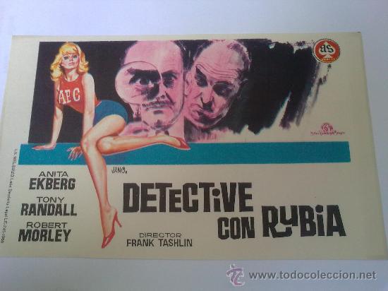 Cine: FOLLETO DE MANO, DETECTIVE CON RUBIA - Foto 1