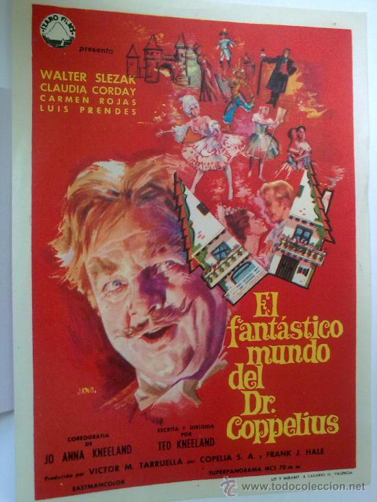  Foglietti di film di film antichi di cinema: EL FANTASTICO MUNDO DEL DR, COPPELIUS