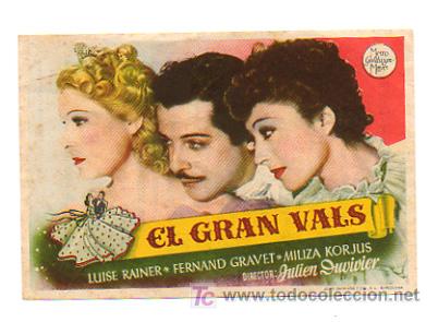 Cine: EL GRAN VALS. CINE METROPOL. 1946. - Foto 1