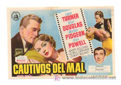 Cine: CAUTIVOS DEL MAL. CINE METROPOL. 1955. - Foto 1