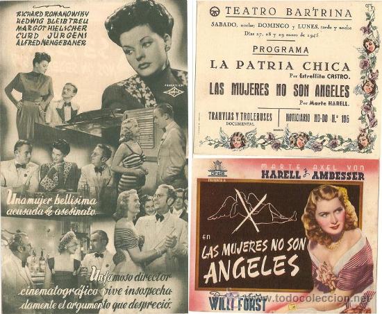 Kino: 6611 - LAS MUJERES NO SON ANGELES - PROGRAMA DOBLE - ENERO 1945