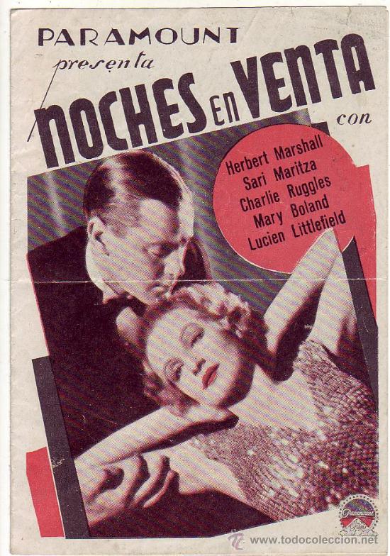 Flyers Publicitaires de Films Anciens: noches en venta - programa doble