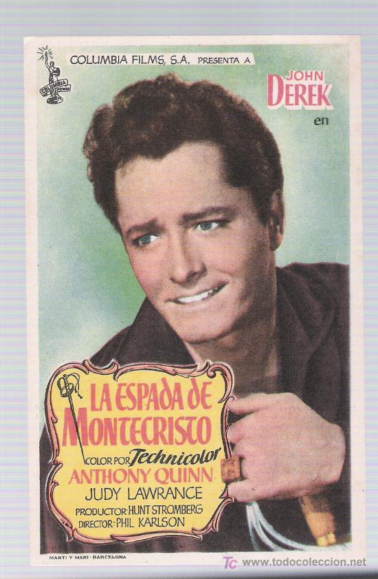 Cine: La Espada de Montecristo. Sencillo de Columbia. &iexcl;IMPECABLE! - Foto 1