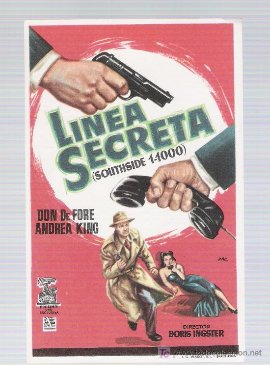 Cine: Linea Secreta. Sencillo de Chamart&iacute;n. &iexcl;IMPECABLE! - Foto 1