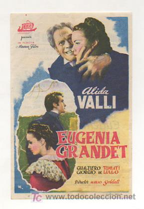 Cine: EUGENIA GRANDET. CINE CASAL POPULAR.