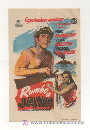 Cine: RUMBO A JAVA. CINE METROPOL. 1956. - Foto 1