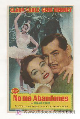 Cine: NO ME ABANDONES. CINE METROPOL. 1954.