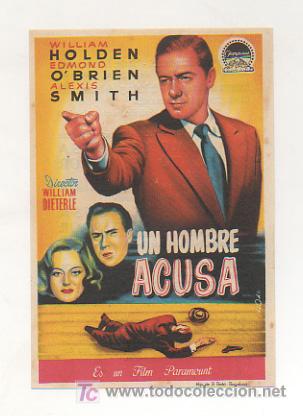 Kino: UN HOMBRE ACUSA. CINE METROPOL. 1954.