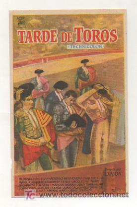 Cine: TARDE DE TOROS. CINE METROPOL. 1956. - Foto 1