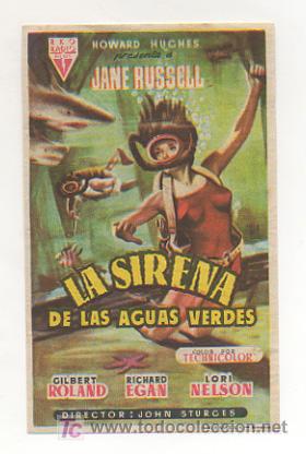 Kino: LA SIRENA DE LAS AGUAS VERDES. CINE METROPOL. 1956.