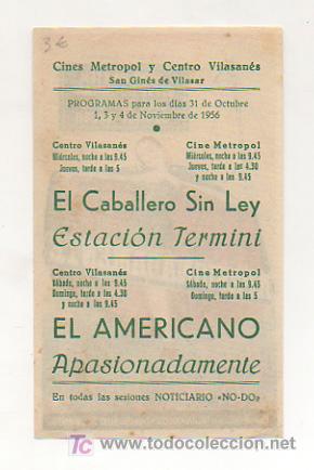Cine: APASIONADAMENTE. CINE METROPOL. 1956. - Foto 2